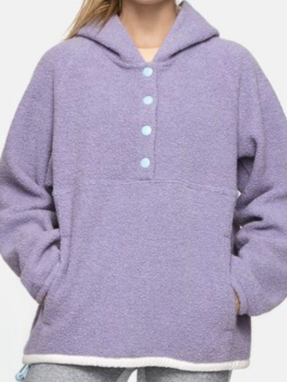 Outdoor Voices Megafleece Wool Snap-Up Hoodie Sz.M Athleisure Gorpcore